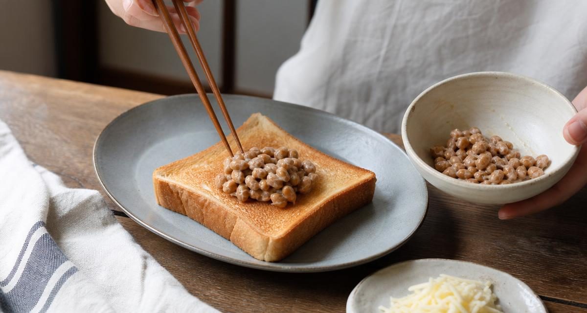 納豆トーストの作り方のイメージ